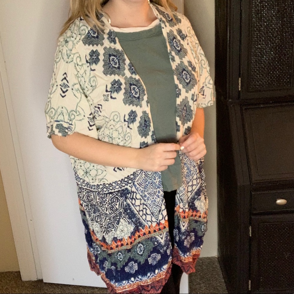 Oversized Short Sleeve Cardigan